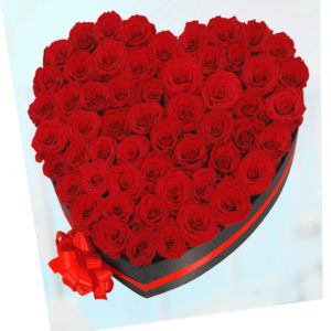 100 Heart Box Red Roses